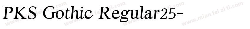 PKS Gothic Regular25字体转换